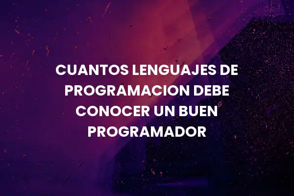 ¿Cuántos lenguajes de programación debe conocer un buen programador?