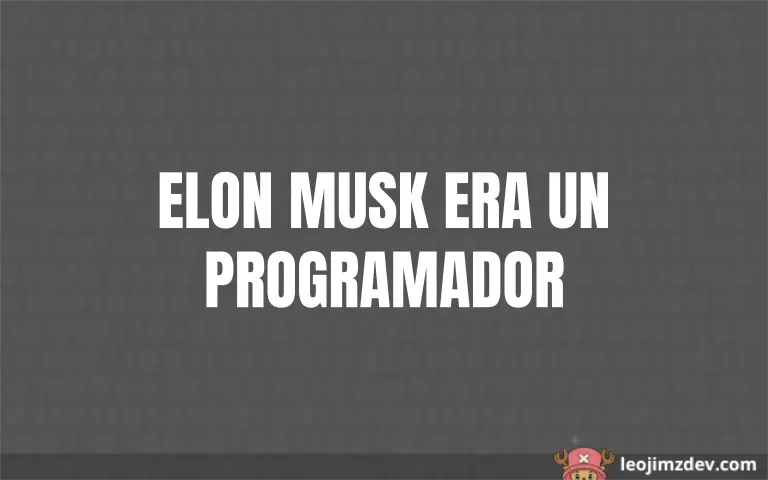 Elon Musk era un programador genio