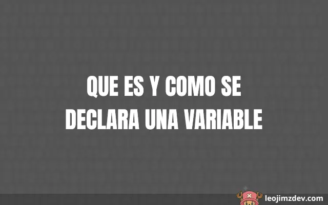 Que Es Y Como Se Declara Una Variable: Guía